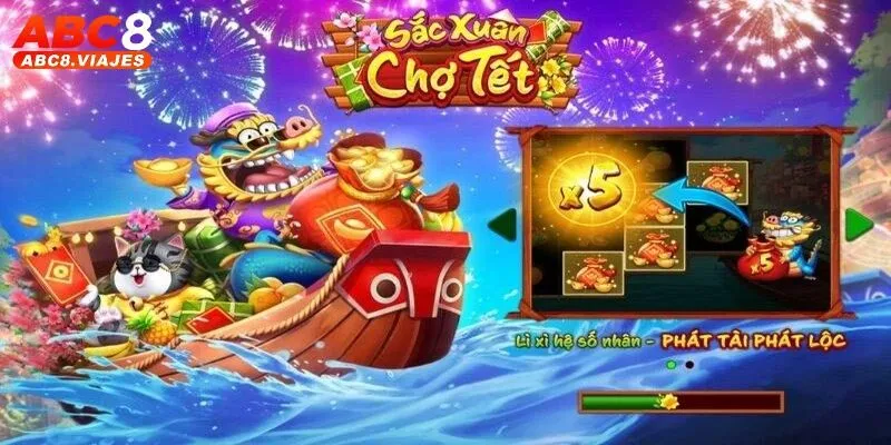 Sắc Xuân Chợ Tết ABC8 - game quay hũ ấn tượng
